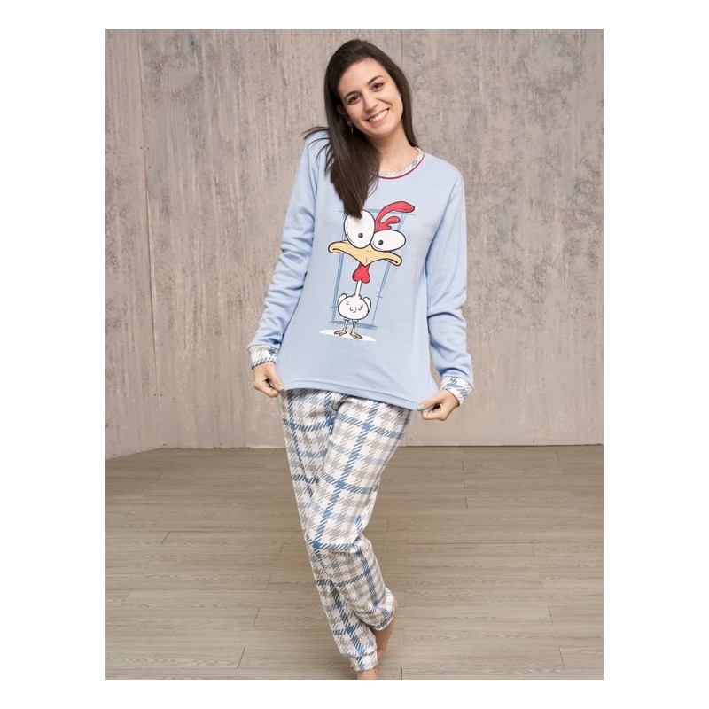 543 RUIPEREZ PIJAMA MUJER GALLINA CUADROS