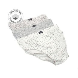 2410 ASMAN PACK-3 SLIP HOMBRE ALGODON ESTAMPADO