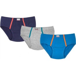455 JAST PACK-3 SLIP NIÑO ALG LISO COLORES "Ribetes"