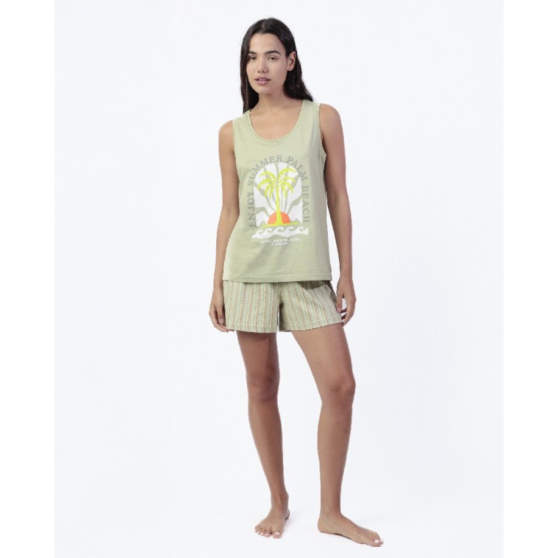 64065 ADMAS PIJAMA MUJER ENJOY SUMMER PALM BEACH