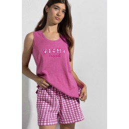 64583 ADMAS PIJAMA MUJER VICHY MOOD