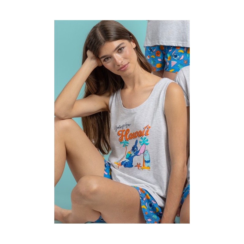 64299 LILO STITCH PIJAMA MUJER HAWAI