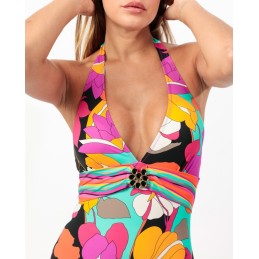 11497 ADMAS BAÑADOR HALTER SUNFLOWERS