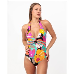 11497 ADMAS BAÑADOR HALTER SUNFLOWERS