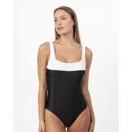 11523 ADMAS BAÑADOR BICOLOR CURVY ESCOTE CUADRADO