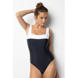 11523 ADMAS BAÑADOR BICOLOR CURVY ESCOTE CUADRADO