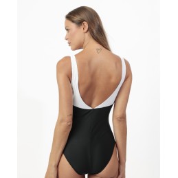 11523 ADMAS BAÑADOR BICOLOR CURVY ESCOTE CUADRADO