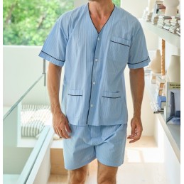 265639 MUSLHER PIJAMA CORTO POPELIN RAYAS