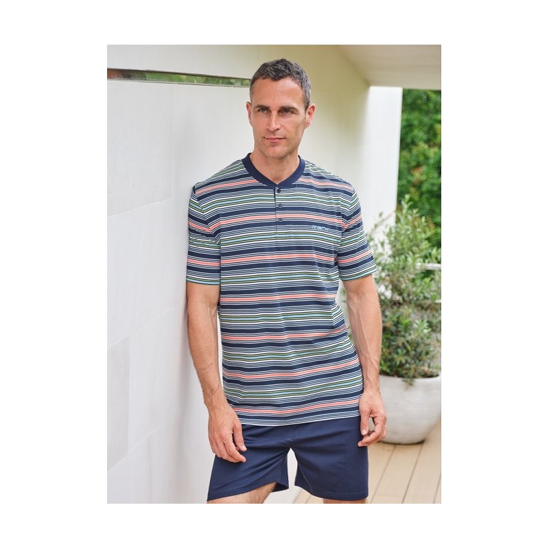 265009 MUSLHER PIJAMA HOMBRE RAYAS
