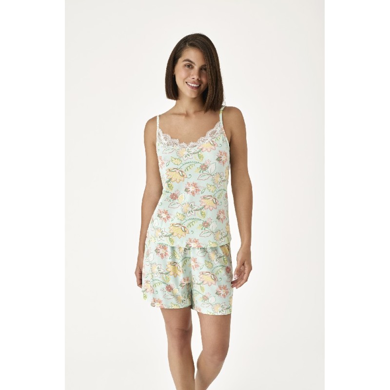 N21232 PROMISE PIJAMA MUJER FLORAL ENCAJE