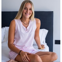 PV26421 PRIVATA PIJAMA MUJER CORAZON LUNARES