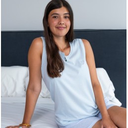 PV26423 PRIVATA PIJAMA MUJER CORAZON LUNARES