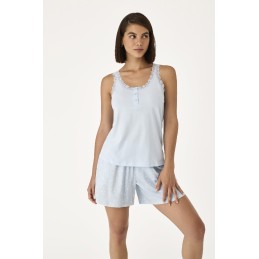 N21332 PROMISE PIJAMA MUJER ENCAJE ESCOTE