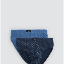 20456 YSABEL MORA PACK-2 SLIP HOMBRE ALGODON FANTASIA