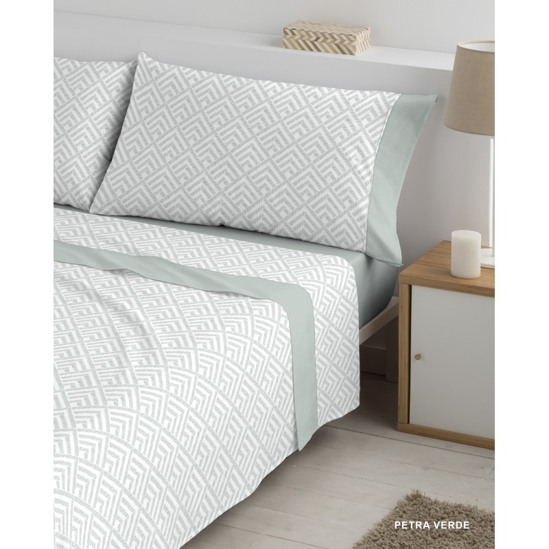 VERD PETRA POLO POLO 150x190/200x30 JUEGO SABANAS 100% ALGODON