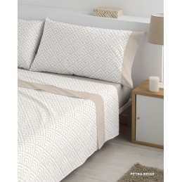 BEIG PETRA POLO POLO 180x190/200x30 JUEGO SABANAS 100% ALGODON