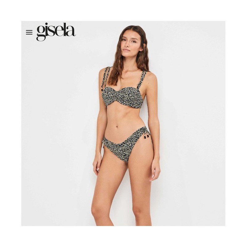 2 30310T B GISELA BIKINI BANDEAU ANIMAL PRINT