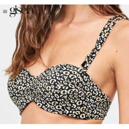 2 30310T B GISELA BIKINI BANDEAU ANIMAL PRINT