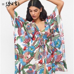 2 40056U GISELA CAFTAN ESTAMPADO TROPICAL