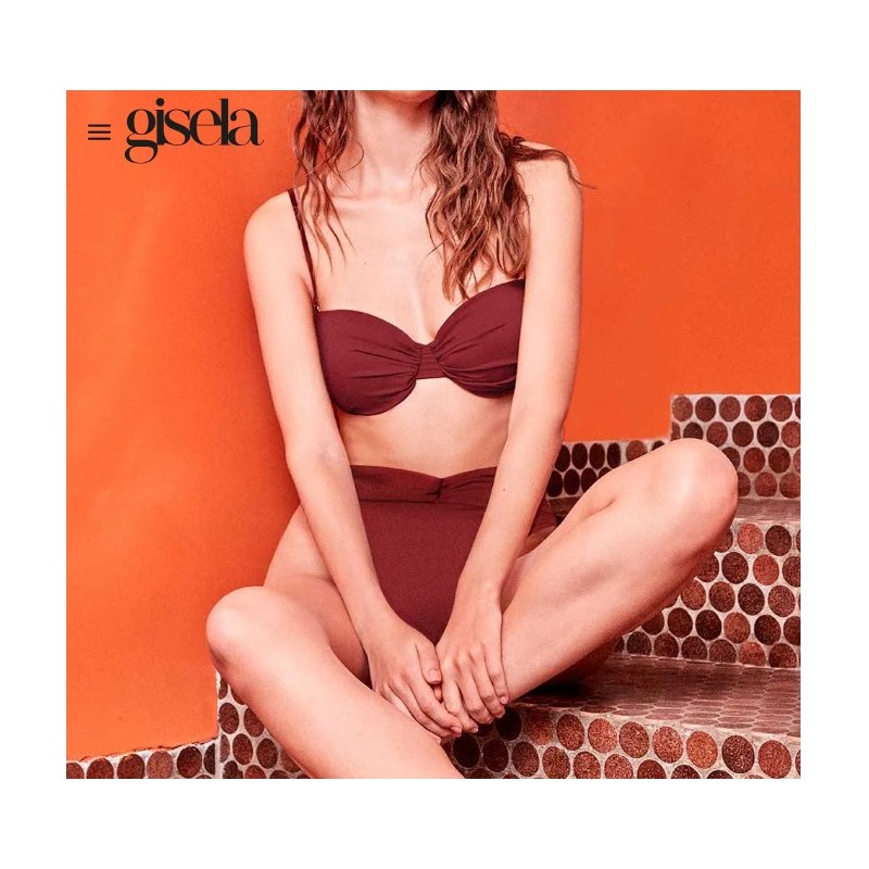 2 30412T B GISELA BIKINI BANDEAU DRAPEADO