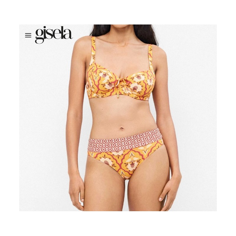 2 30393T C GISELA BIKINI DRAPEADO ESTAMPADO