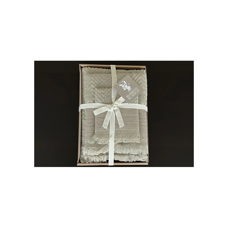 TOX214 BURRITO BLANCO JUEGO TOALLA 3 PZAS