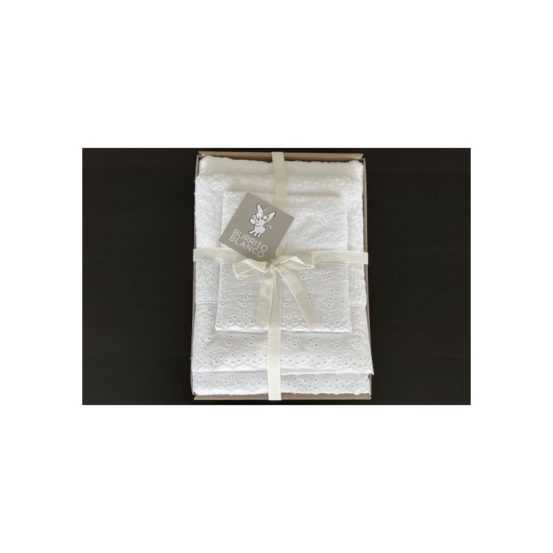 TOX215 BURRITO BLANCO JUEGO TOALLA 3 PZAS