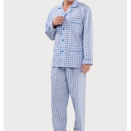 1403-30 NOCTURNO 03-07 PIJAMA POPELIN CUADROS