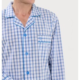 1403-30 NOCTURNO 03-07 PIJAMA POPELIN CUADROS