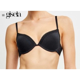 NEGRO 1/10081T C GISELA SUJETADOR PUSH UP ALGODON