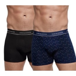 PB723 DON ALGODON PACK-2 BOXER HOMBRE FANTASIA GOMA VISTA