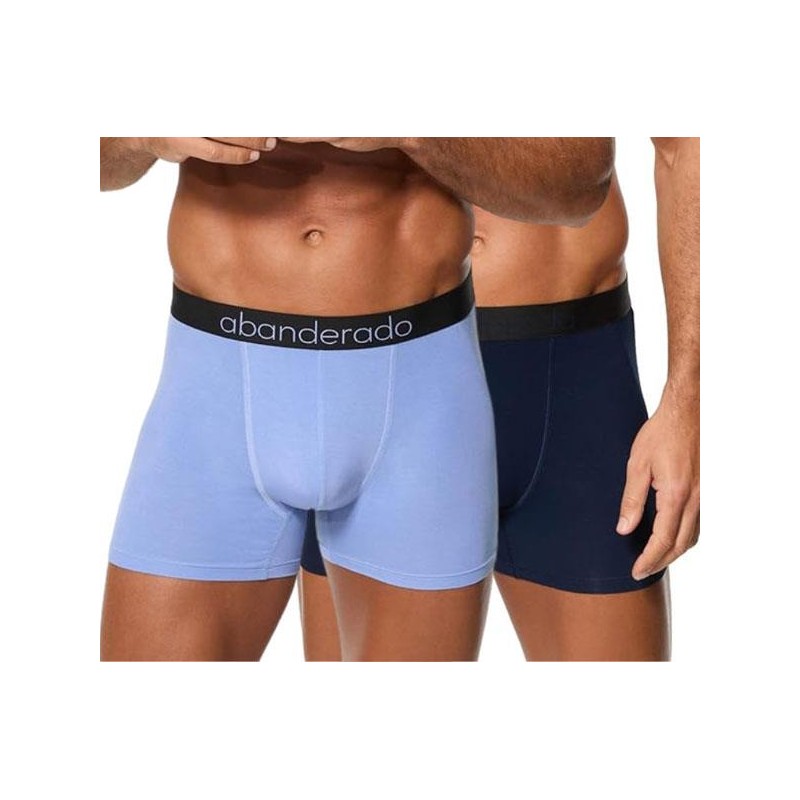 1SV AZUL OSC LAVANDA A0C7M ABANDERADO PACK-2 BOXER HOMBRE BAMBU ELASTICO