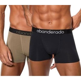 1OV NEGRO KAKI A0C7M ABANDERADO PACK-2 BOXER HOMBRE BAMBU ELASTICO