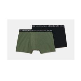 1TA KAKI/NEGRO AA596 ABANDERADO PACK-2 BOXER HOMBRE ALGODON ELASTICO