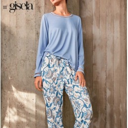 2 20440S GISELA PIJAMA MUJER PANTALON FLORAL