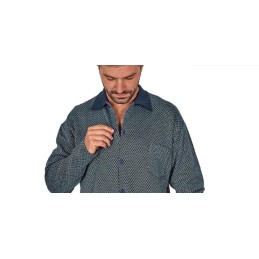 80028 DORMEN M-3XL PIJAMA HOMBRE ABIERTO GEOMÉTRICO