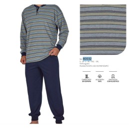 80032 DORMEN M-3XL PIJAMA HOMBRE ALGODON FINO RAYAS