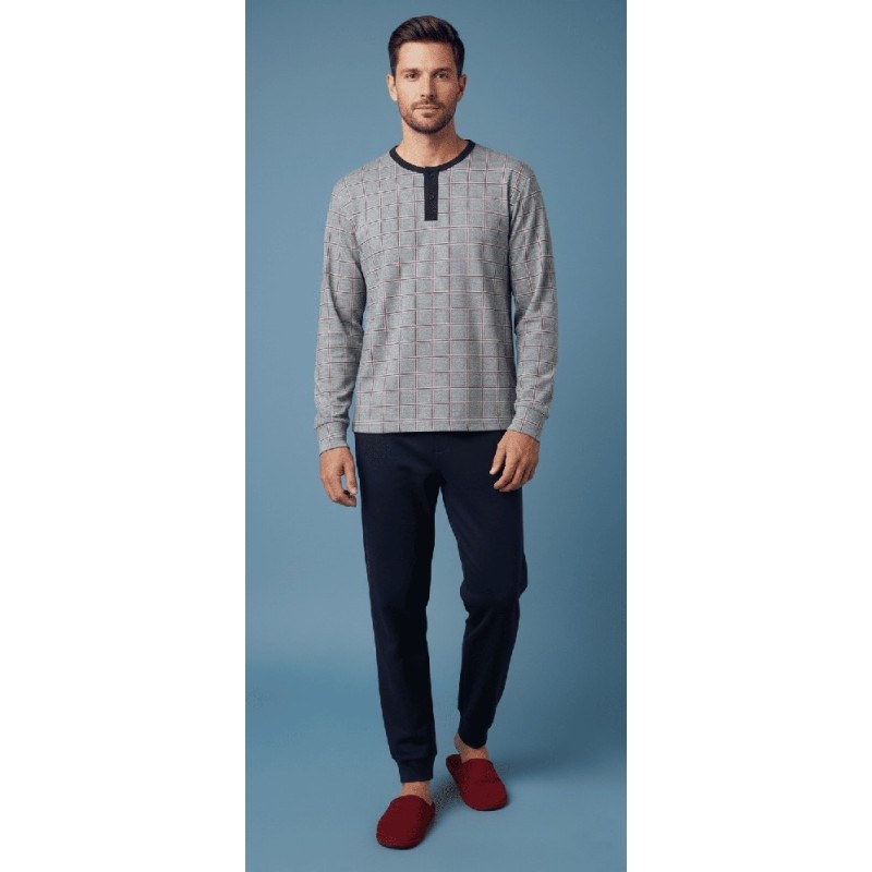 6078 ENTREDOS M-2XL PIJAMA HOMBRE CUADROS