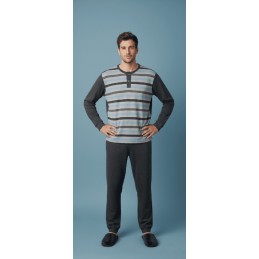 6079 ENTREDOS M-2XL PIJAMA HOMBRE RAYAS