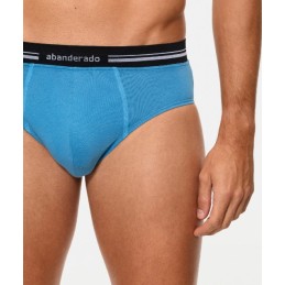 A077H ABANDERADO SLIP HOMBRE CINTURA EXTRA SUAVE Azul navy Foto