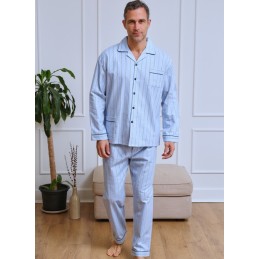 5658 MUSLHER PIJAMA HOMBRE FRANELA RAYAS