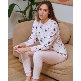 266608 MUSLHER PIJAMA MUJER SPANDEX PINCELADAS