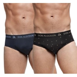 PS728 DON ALGODON PACK-2 SLIP HOMBRE FANTASIA GOMA VISTA Foto 32361