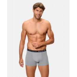 AA596 ABANDERADO PACK-2 BOXER HOMBRE ALGODON ELASTICO GRISNEGRO Foto