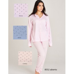 8552 RUIPEREZ M-3XL PIJAMA MUJER ABIERTO ESTRELLITAS