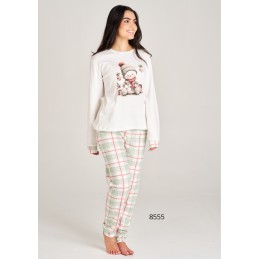 8555 RUIPEREZ PIJAMA MUJER MUÑECO CUADROS