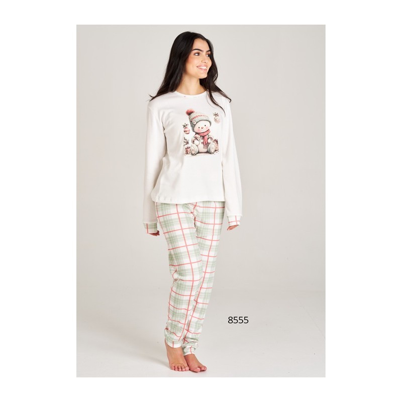 8555 RUIPEREZ PIJAMA MUJER MUÑECO CUADROS