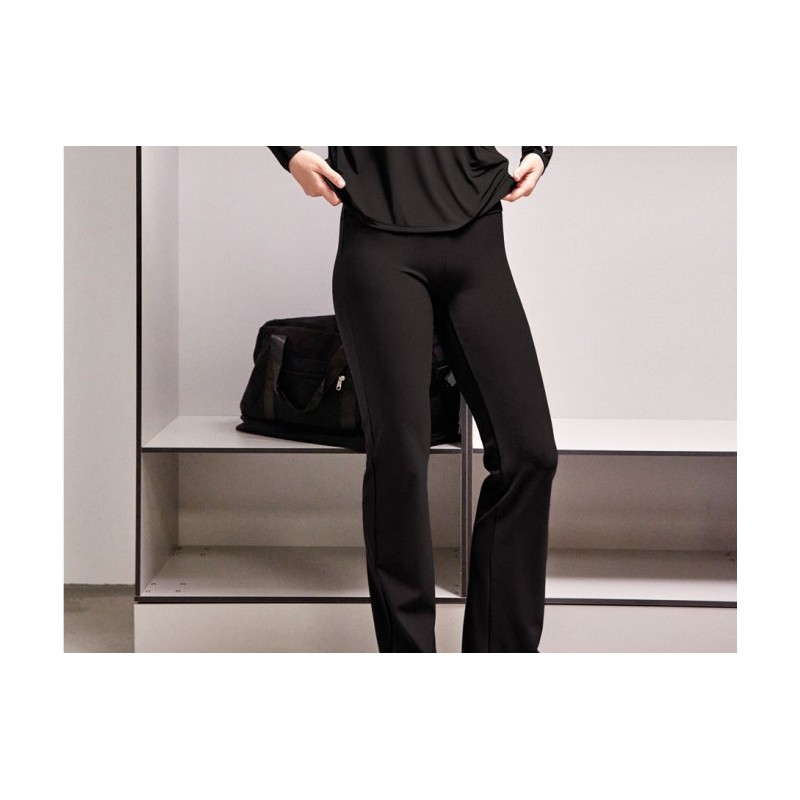 2 60029B GISELA PANTALON LARGO TIPO FLARE Negro Foto