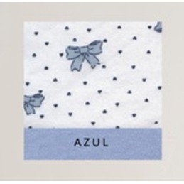 AZUL 8537 RUIPEREZ M-3XL PIJAMA MUJER LAZOS CORAZONES