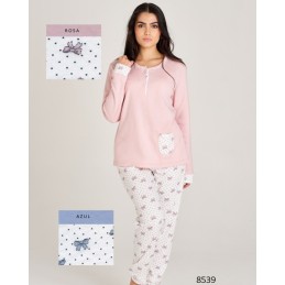 8539 RUIPEREZ 4XL PIJAMA MUJER LAZOS CORAZONES